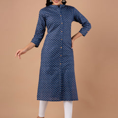 Feranoid Straight Knee Length Red Colour Kurta For Women