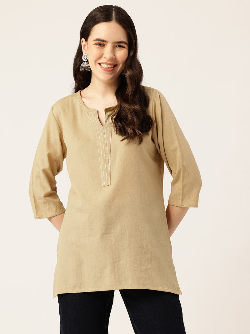 Elegant Short Kurti for Women – 3/4 Sleeves | Round Neck |