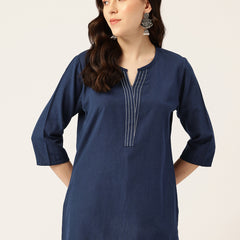 Elegant Short Kurti for Women – 3/4 Sleeves | Round Neck |