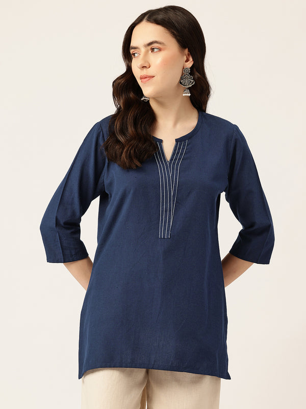 Elegant Short Kurti for Women – 3/4 Sleeves | Round Neck |