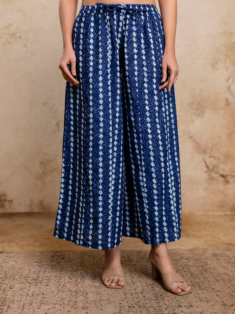 Women’s Elegant Cotton Printed Palazzos | Breathable & Flowy Fit