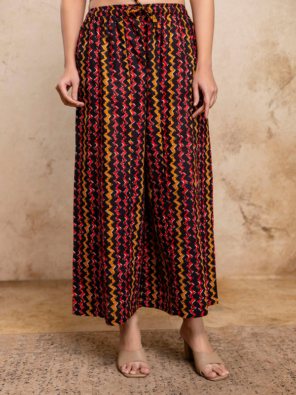 Women’s Elegant Cotton Printed Palazzos | Breathable & Flowy Fit