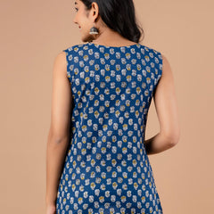 Cotton Printed Sleeveless Top