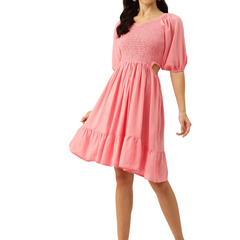 Women’s Floral Print Rayon Flared Dress | Soft & Lightweight | Casual Fit | Sizes XS–XXL