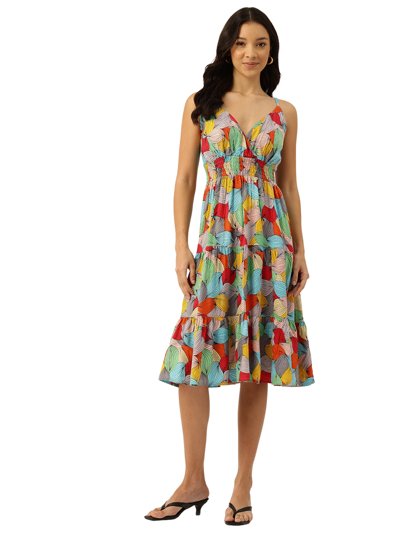 Women’s Floral Print Rayon Flared Dress | Soft & Lightweight | Casual Fit | Sizes XS–XXL