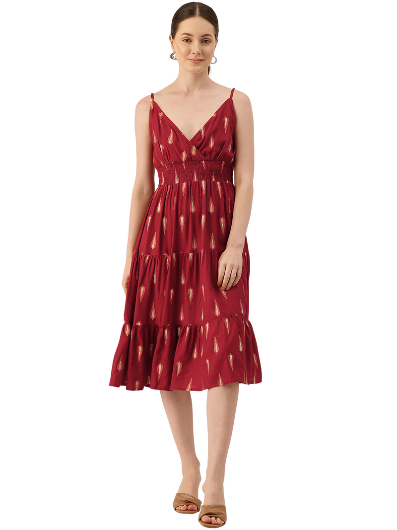 Women’s Floral Print Rayon Flared Dress | Soft & Lightweight | Casual Fit | Sizes XS–XXL