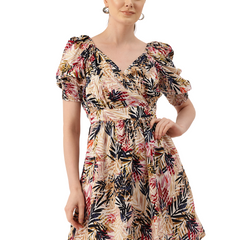 Women’s Floral Print Rayon Flared Dress | Soft & Lightweight | Casual Fit | Sizes XS–XXL