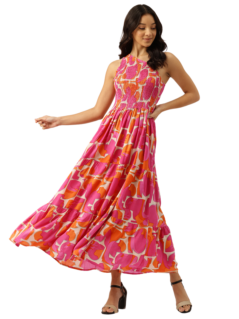 Women’s Floral Print Rayon Flared Dress | Soft & Lightweight | Casual Fit | Sizes XS–XXL