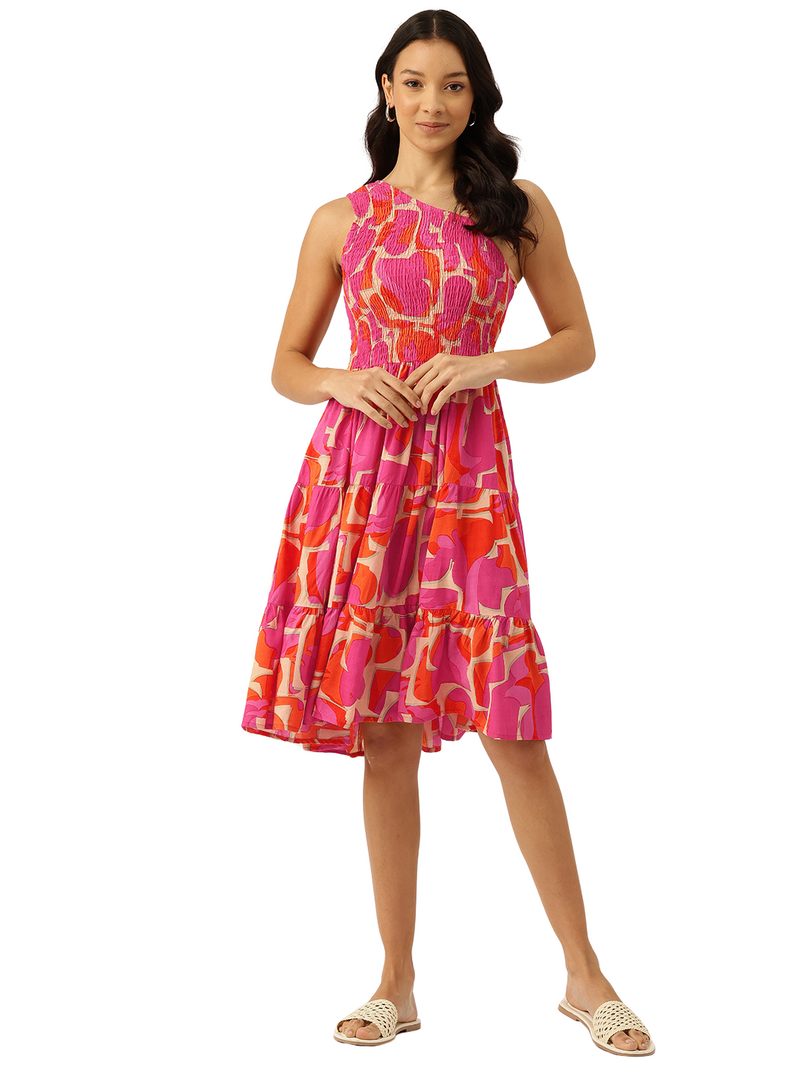Women’s Floral Print Rayon Flared Dress | Soft & Lightweight | Casual Fit | Sizes XS–XXL