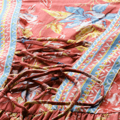 Princess Cut Top for Women - 3/4 Sleeves with Front Drawstrings