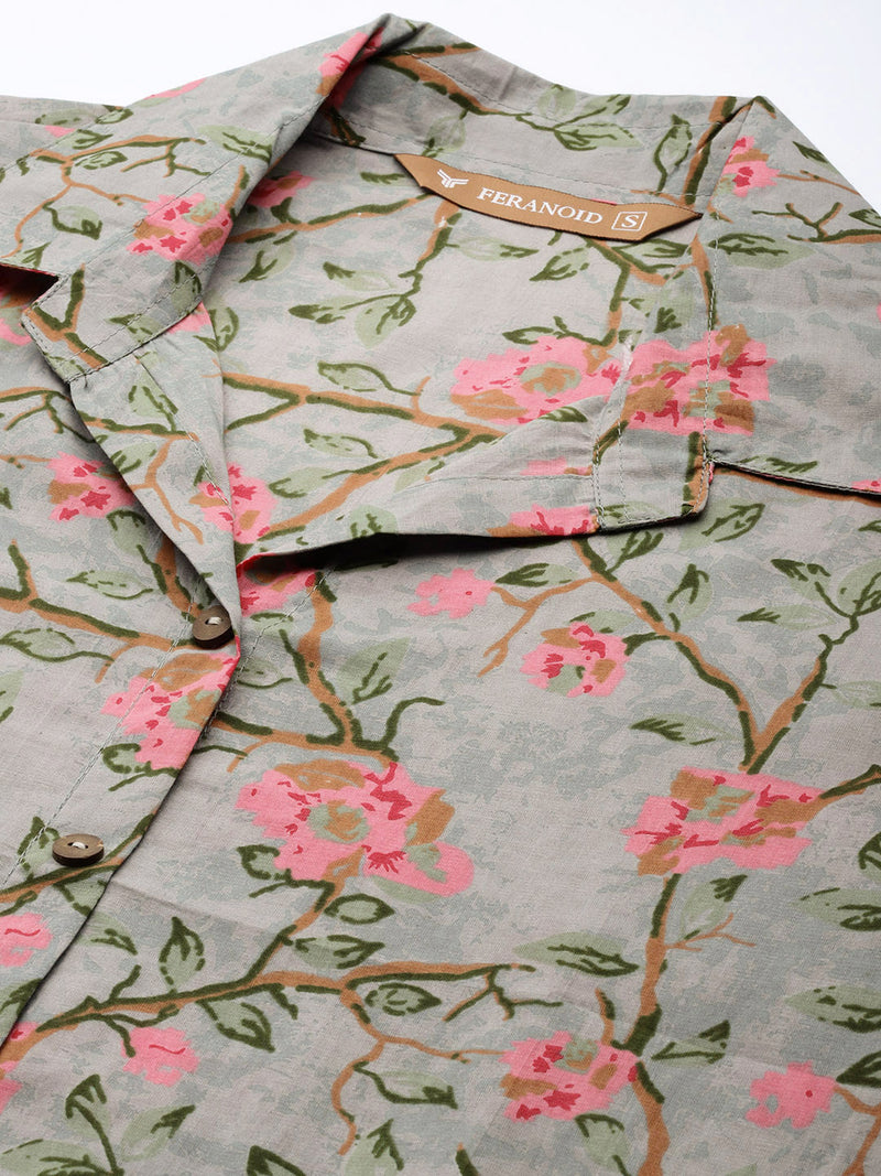 Versatile Collared Shirt with 3/4 Sleeves for Women – Elegant & Casual