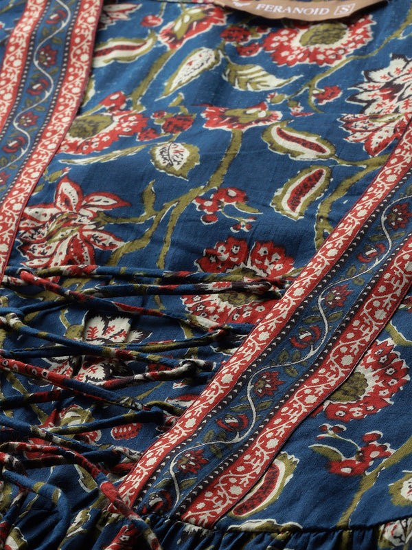 Princess Cut Top for Women - 3/4 Sleeves with Front Drawstrings