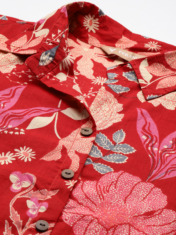 Versatile Collared Shirt with 3/4 Sleeves for Women – Elegant & Casual