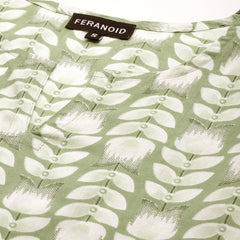 Cotton Printed V-Neck Short Kurti