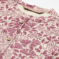 Printed Mandarin Collar top – Casual & Chic