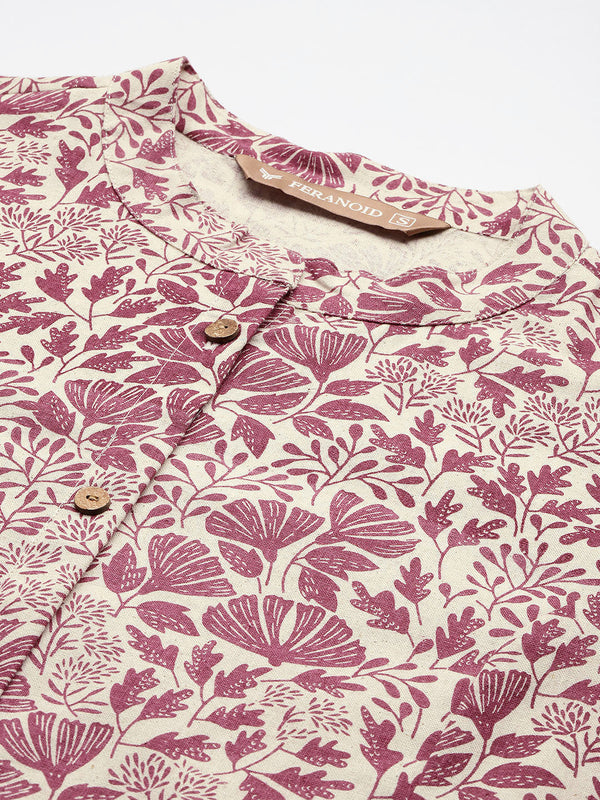 Printed Mandarin Collar top – Casual & Chic