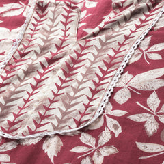 Empress Short Kurti for Women - V-Cut Neckline with Border Detail & 3/4 Sleeves