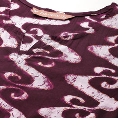 3/4 Sleeve Round Neck Vcut top White2 Colour