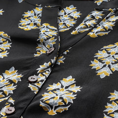 Graceful Long Kurta with 3/4 Sleeves and Button accents A Perfect Fusion of Comfort and Style