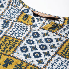 3/4 Sleeve Round Neck Vcut top White3 Colour