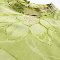 Floral Sleeveless Cotton Co-Ord Set with Choker Neckline – Pure Cotton | Sizes S–XXL