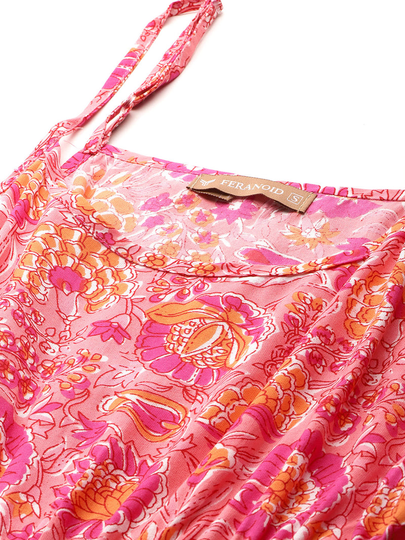 Women’s Floral Print Rayon Flared Dress | Soft & Lightweight | Casual Fit | Sizes XS–XXL