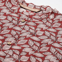 Printed Mandarin Collar top – Casual & Chic