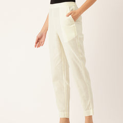 Cotton Pants - Double Pockets, Adjustable Waist, and Ankle-Length Fit