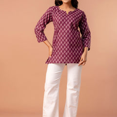 Elegant Printed top – Soft Cotton, Everyday Style, Sizes S–XXL.