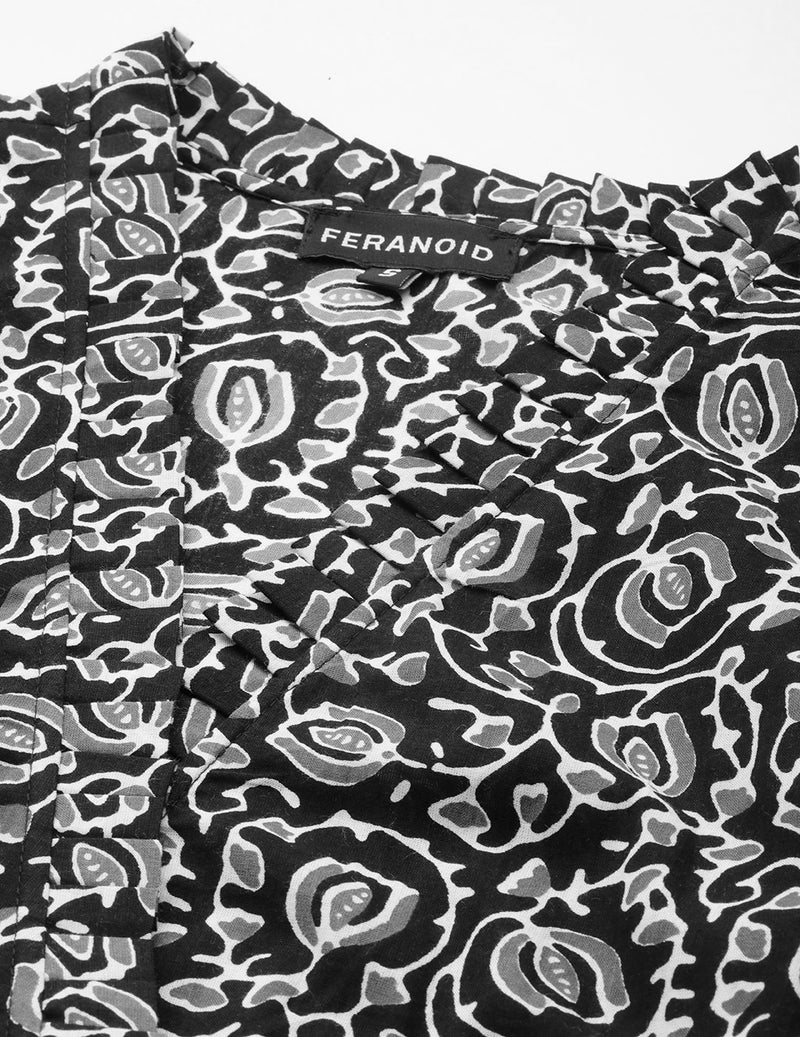 Floral Wrap Angrakha Dress – Lightweight Sleeveless Cotton Perfection