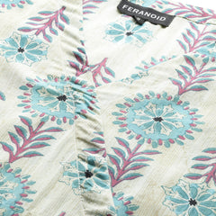 Floral Print Angrakha 3\4 Sleeves Flared Kurti