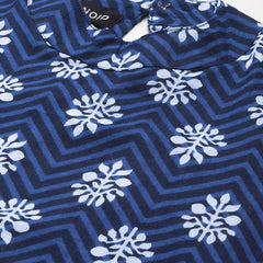 Women’s Pure Cotton Angrakha Kurti with Floral Print | 3/4 Sleeves | Adjustable Side Tie | Sizes S–XXL