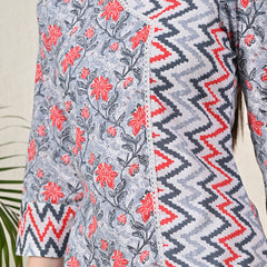 Graceful Wrap-Style Angrakha Cotton Kurti for Everyday Wear