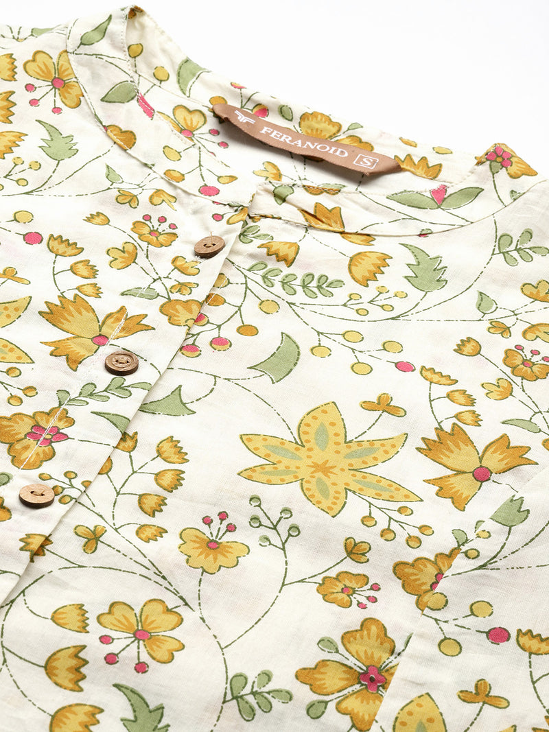 Printed Mandarin Shirt – Casual & Chic