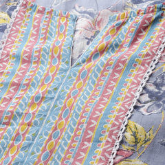 Empress Long Kurta for Women - V-Cut Neckline with 3/4 Sleeves