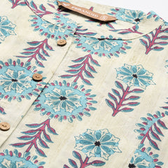 Printed Mandarin Collar top – Casual & Chic