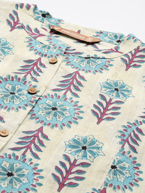 Printed Mandarin Collar top – Casual & Chic