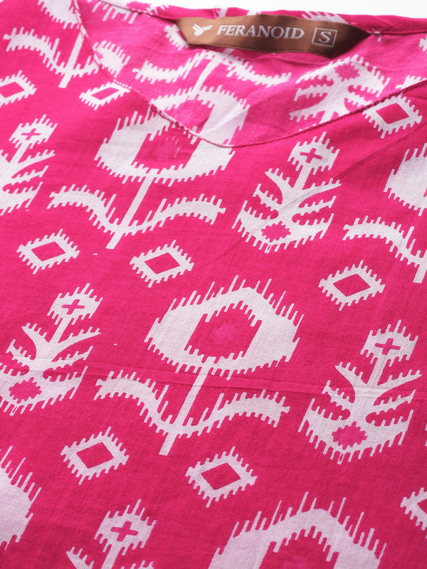 V-Neck 3/4 Sleeve Short Kurti for Women - Tailored Fit & Chic Design