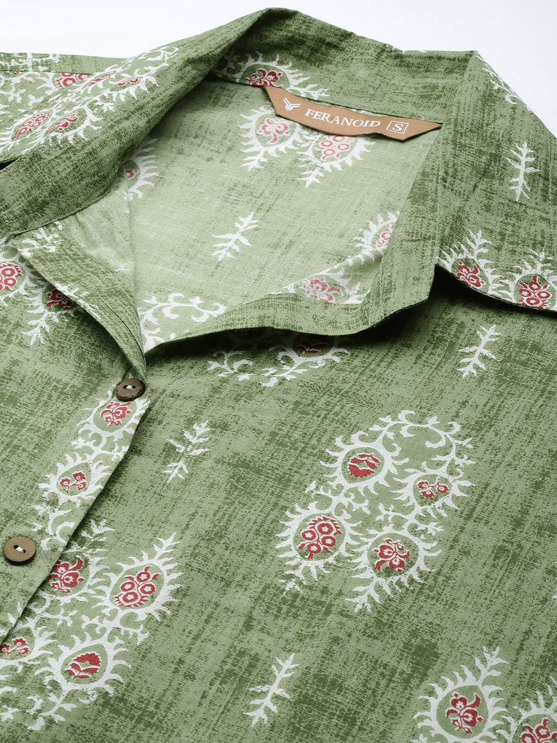 Versatile Collared Shirt with 3/4 Sleeves for Women – Elegant & Casual