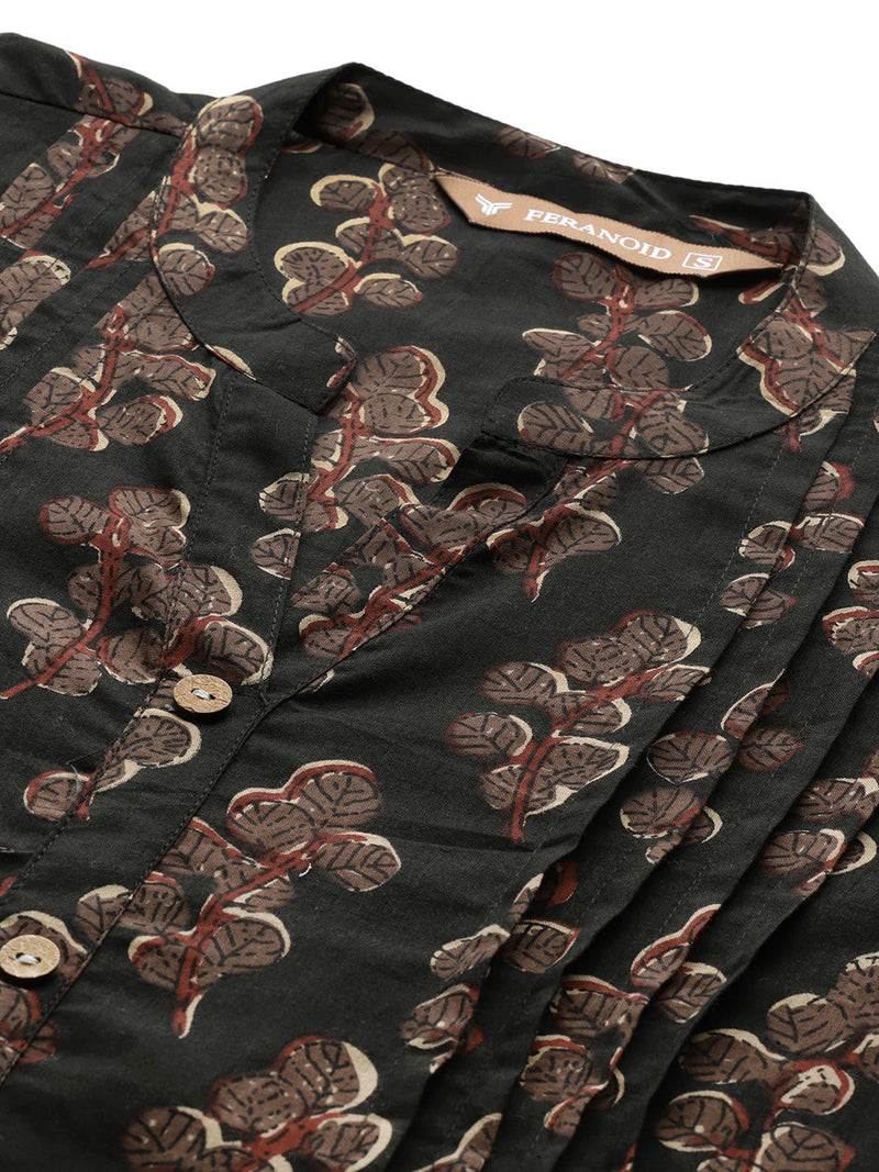 Elegant Mandarin Collar Printed Tunic – Stylish & Comfortable, Sizes