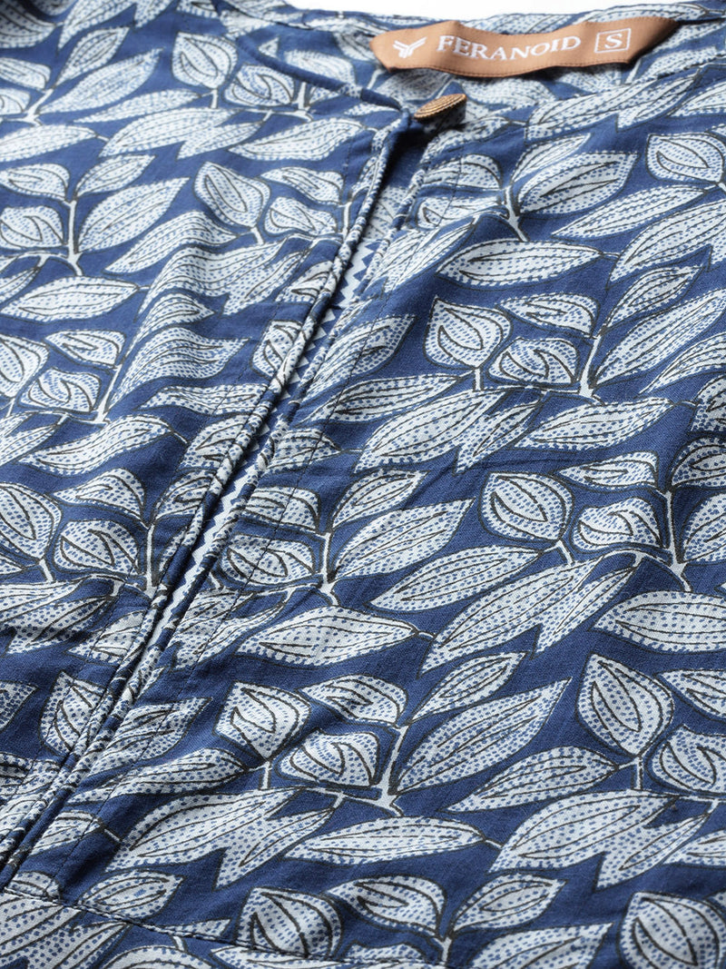 Inner Yoke Short Kurti for Women - Button Detail & 3/4 Sleeves