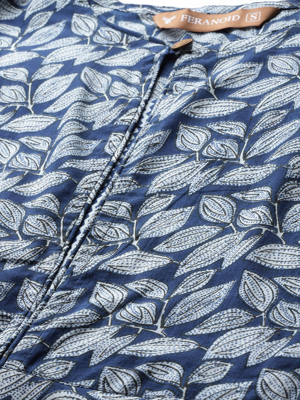 Inner Yoke Short Kurti for Women - Button Detail & 3/4 Sleeves