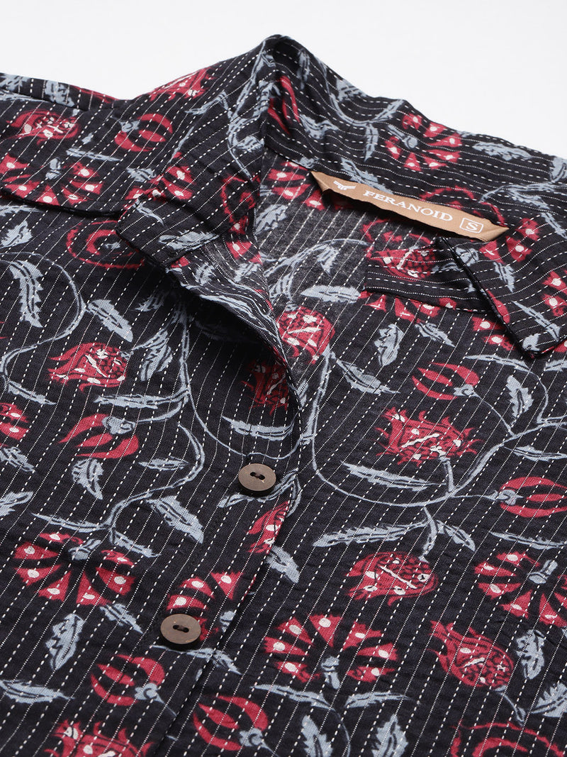 Versatile Collared top with 3/4 Sleeves for Women – Elegant & Casual