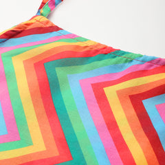 Cropped Sleeveless strap Peplum top with digital print on linen fabric.| Size- Small| Colour - Yellow, Orange, Red, Blue, Green