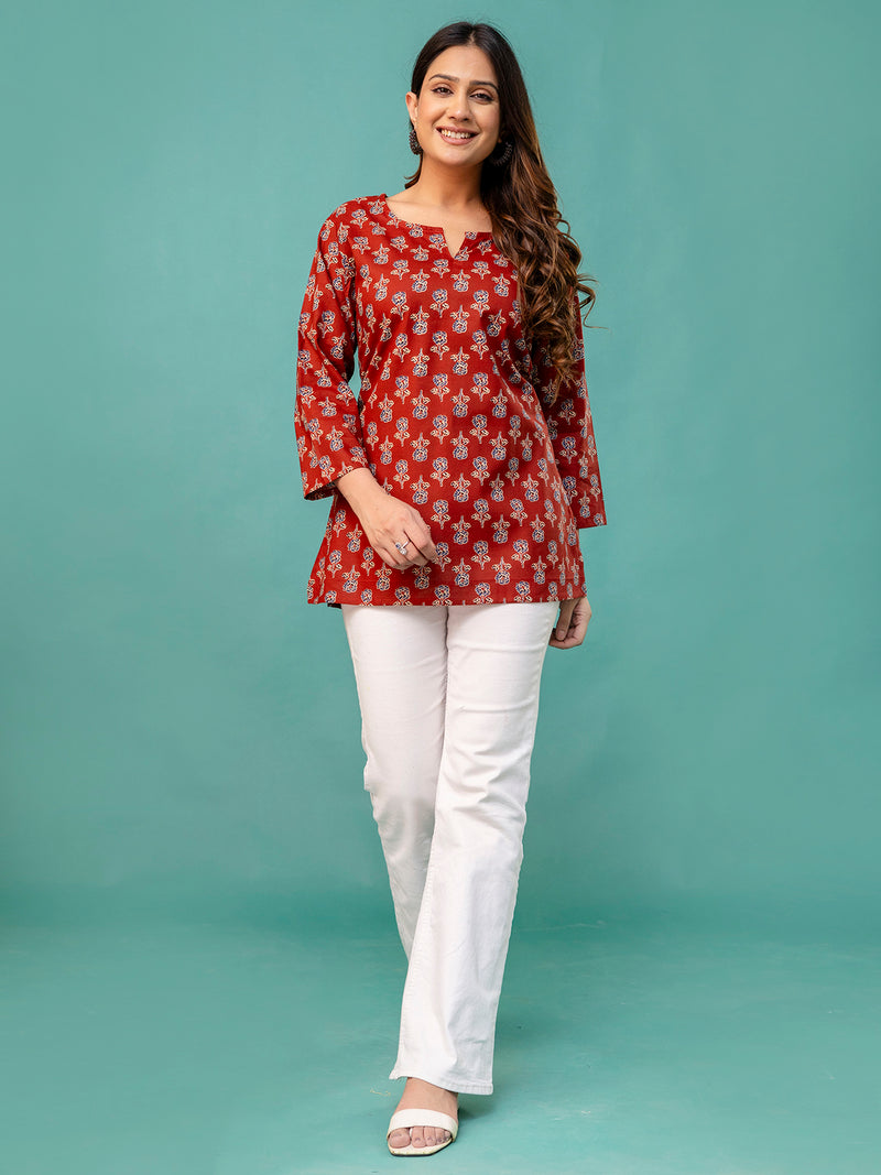 Elegant Printed top – Soft Cotton, Everyday Style, Sizes S–XXL.
