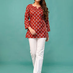 Elegant Printed top – Soft Cotton, Everyday Style, Sizes S–XXL.