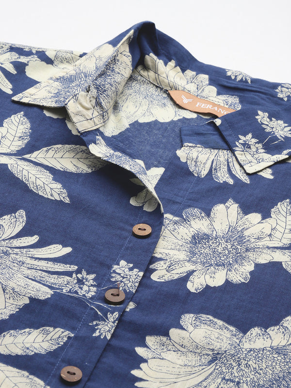 Versatile Collared Shirt with 3/4 Sleeves for Women – Elegant & Casual