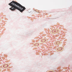 Cotton Printed Sleeveless A-Line Flared Kurti