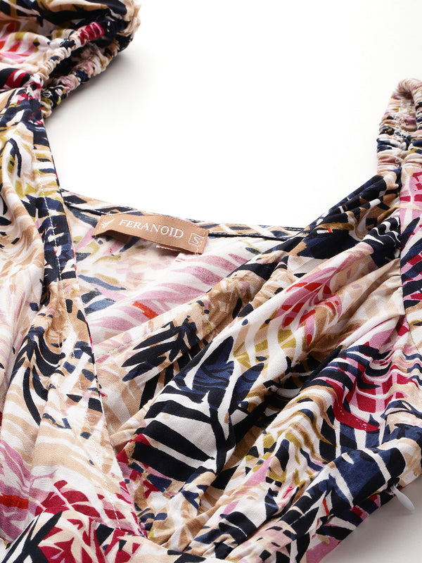 Women’s Floral Print Rayon Flared Dress | Soft & Lightweight | Casual Fit | Sizes XS–XXL