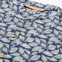Printed Mandarin Collar top – Casual & Chic